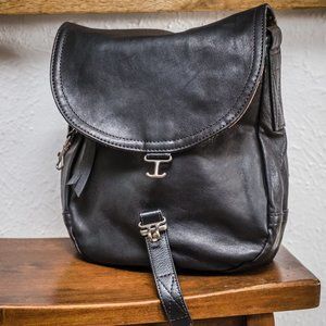 Rough & Tumble Washed Black Lamb Leather 1903 Crossbody